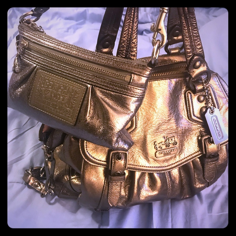 Coach 3 piece Purse Set/Makeup pouch and Wallet
